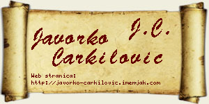 Javorko Čarkilović vizit kartica